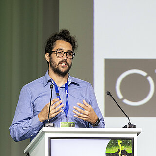 Tobias Heinrich auf der Fachkonferenz in der Schweiz.