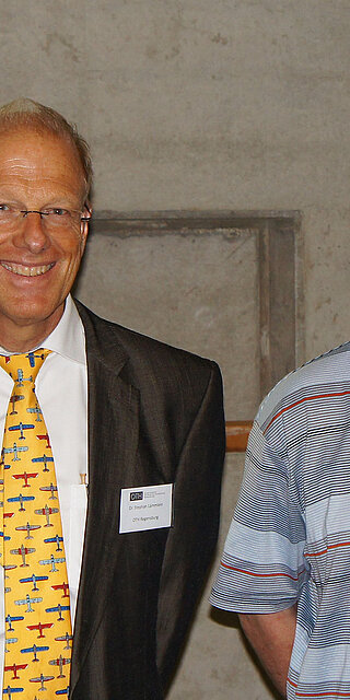 Von links: Prof. Dr. Ingo Ehrlich, Prof. Dr. Stephan Lämmlein, Gastreferent Dr. Werner Würz aus Stuttgart und Prof. Dr. Ulrich Briem. 