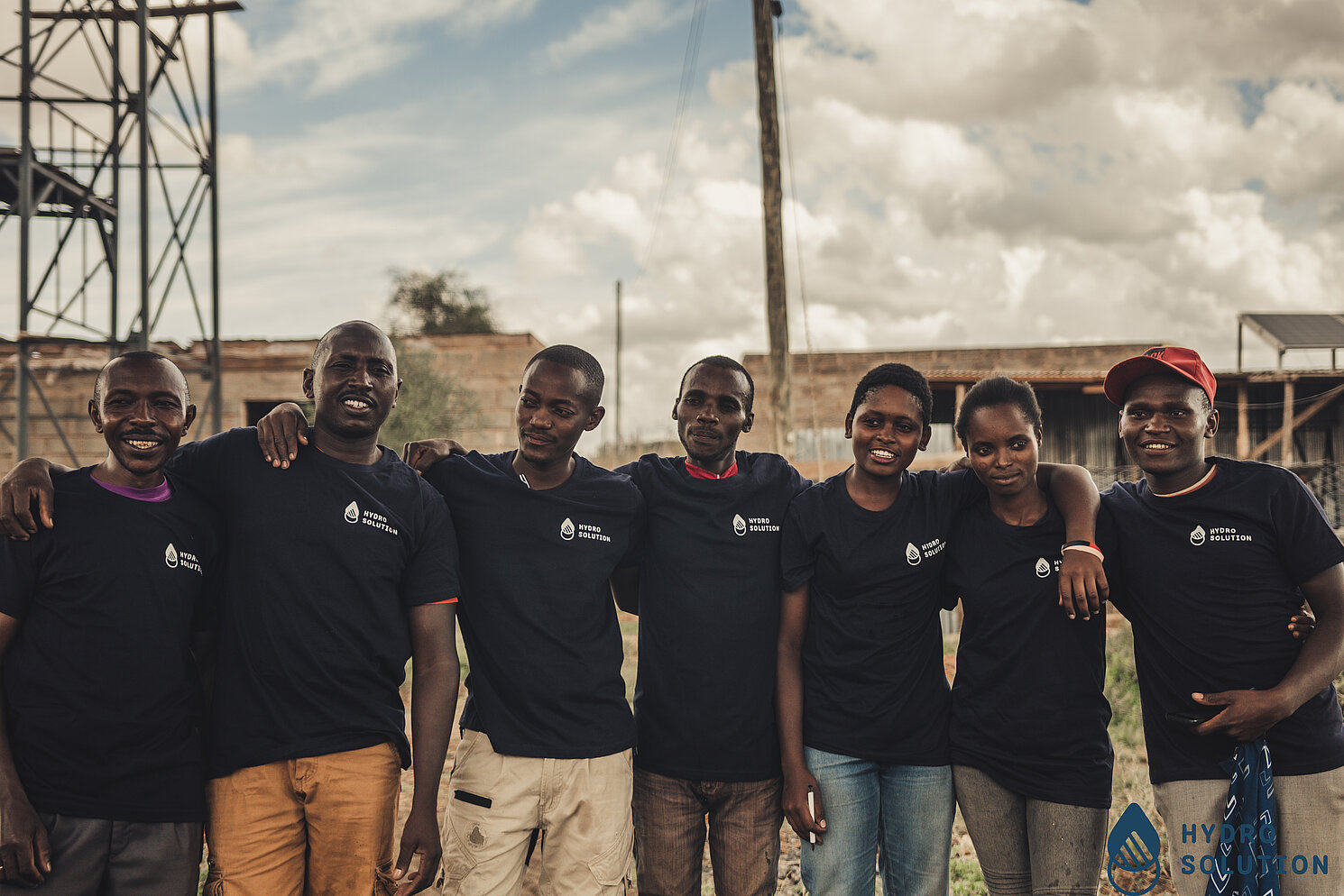 Gruppenfoto des kenianischen Hydro Solution-Teams.