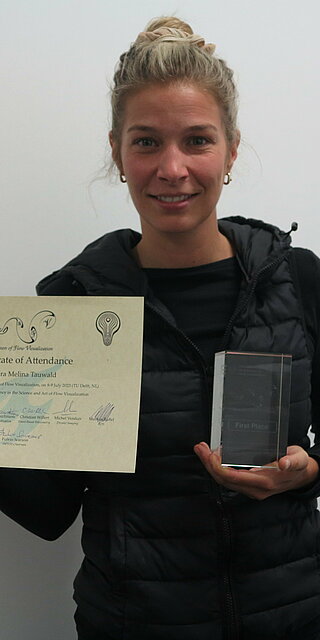 Sandra Melina Tauwald hat den erstmals vergebenen Award Masters of Flow Visualization gewonnen. Foto: Tanja Rexhepaj/OTH Regensburg