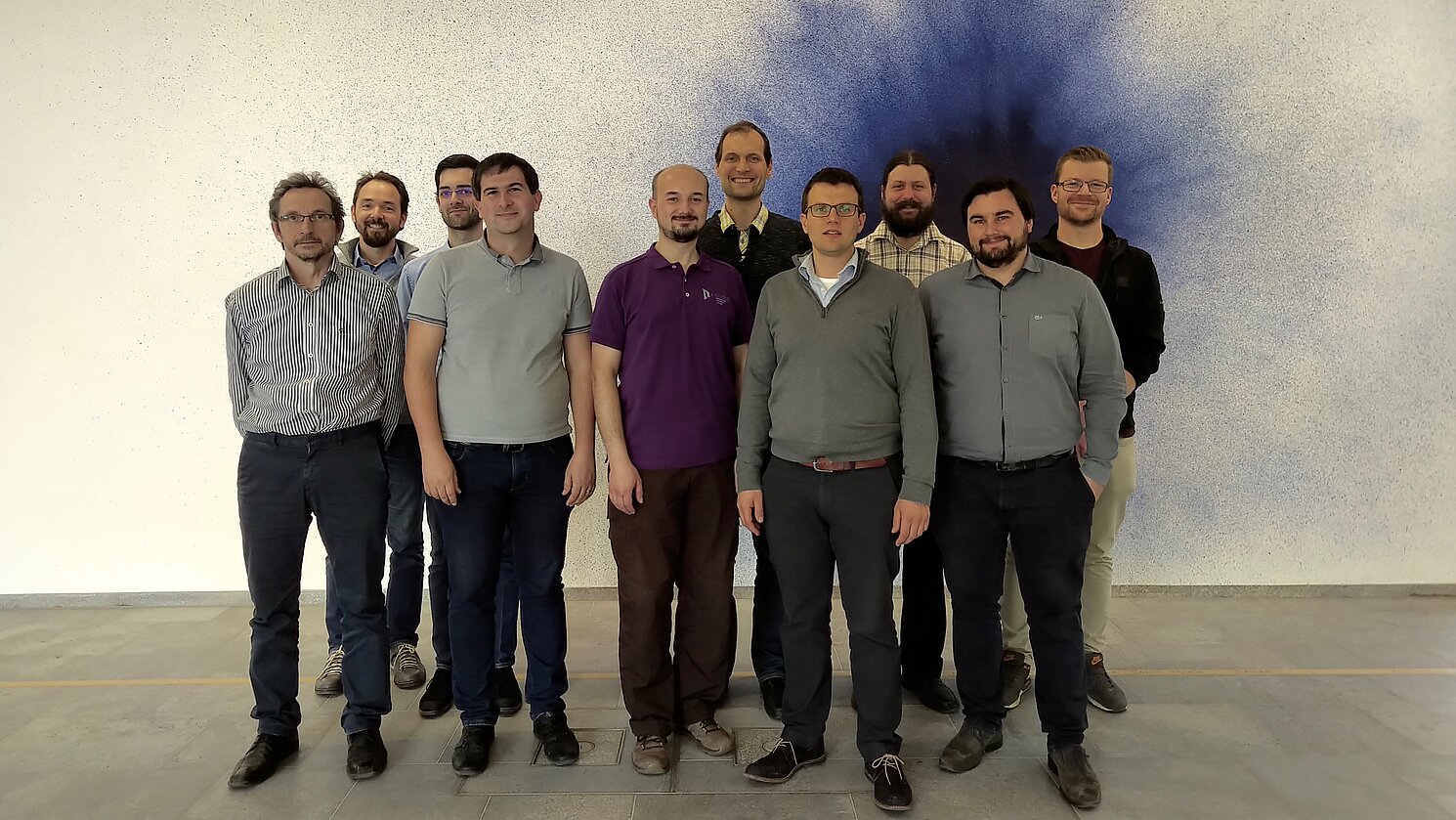 Von links: Jaroslav Kadlec, Tomás Kovárík, Korbinian Schröcker, Ing. Jirí Tesar, Jirí Skála, Jirí Martan, Anton Schmailzl, David Rieger, Marco Siegl und Johannes Käsbauer von der OTH Regensburg und der University of West Bohemia.