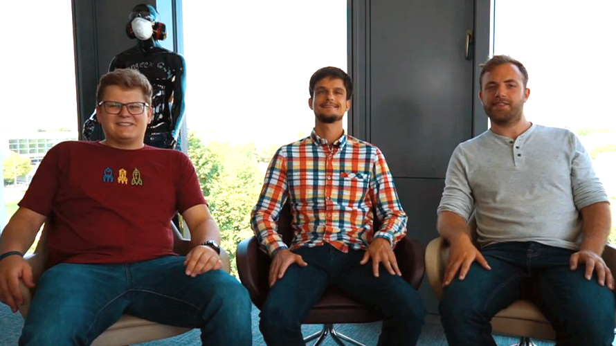 Von links: Thomas Schmid, Benjamin Großmann und Roman Weiß freuen sich über die EXIST-Unterstützung, mit deren Hilfe die engeex GmbH gegründet werden konnte.