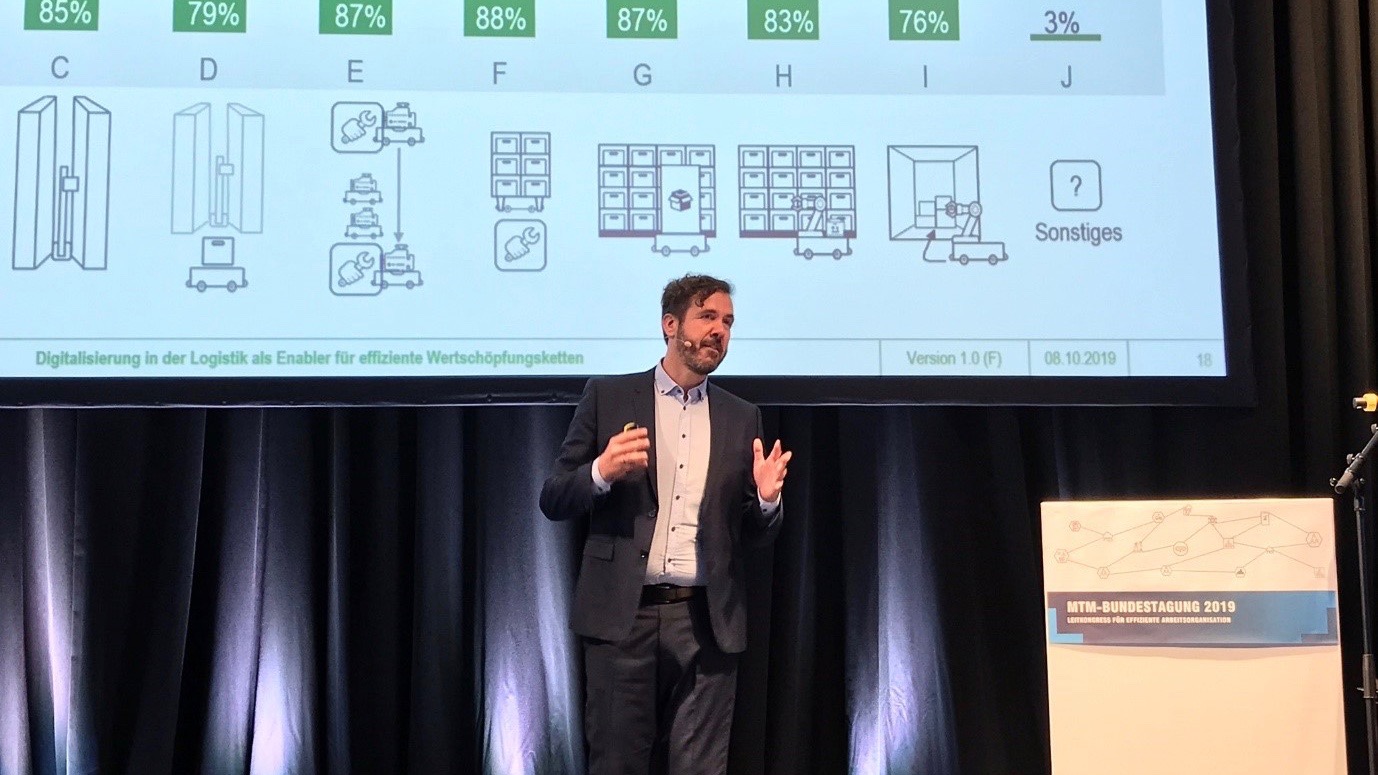 Prof. Stefan Galka von der Fakultät Maschinenbau der OTH Regensburg auf der Bundestagung der MTM ASSOCIATION e. V. in Ludwigsburg.